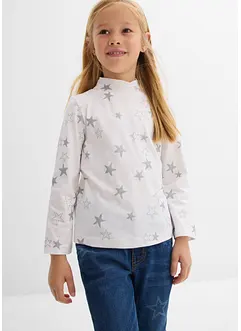 Tričko s dlouhým rukávem, z elastické směsi s organickou bavlnou (2 ks v balení), bonprix