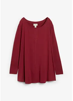 Tričko s dlouhým rukávem, ze směsi bavlny a viskózy, bonprix