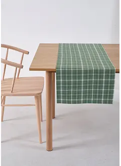 Běhoun na stůl s kostkovaným vzorem, z organické bavlny, bonprix