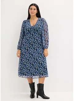 Midi šaty ze síťoviny, bonprix