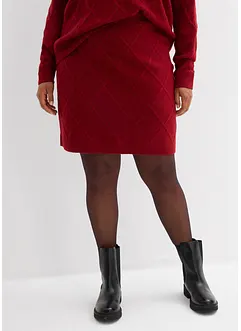 Pletená sukně s copánkovým vzorem, bonprix