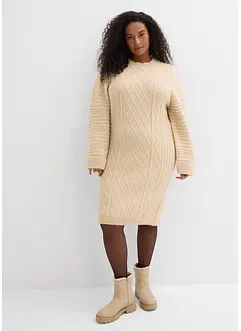Pletené midi šaty, bonprix