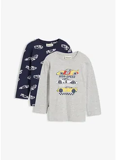 Triko s dlouhým rukávem a organickou bavlnou (2 ks v balení), bonprix