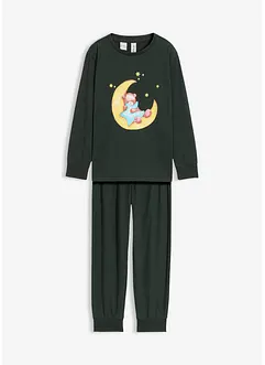 Pyžamo z měkké bavlny, s potiskem svítícím ve tmě (2dílná souprava), bonprix