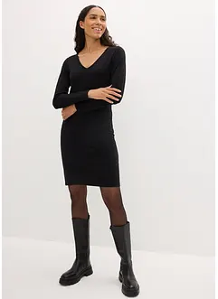 Žerzejové šaty s výstřihem do V (2 ks v balení), bonprix