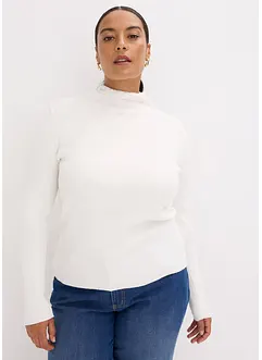 Žebrovaný svetr ze splývavé viskózové směsi, bonprix