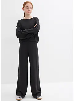 Svetr z jemné pleteniny a pletené kalhoty z měkké viskózové směsi (2dílná souprava), bonprix