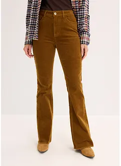 Manšestrové kalhoty s rozšiřujícím se střihem, bonprix