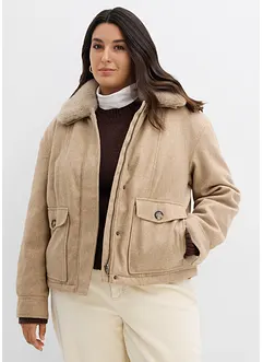 Zimní bunda s vlněným vzhledem, bonprix