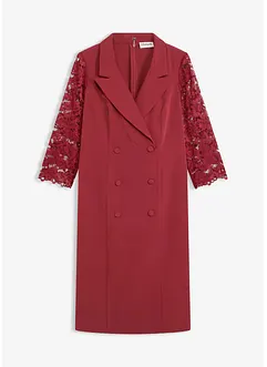 Blejzrové šaty s krajkovými rukávy, bonprix