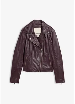 Motorkářská bunda z napa jehnětiny, bonprix