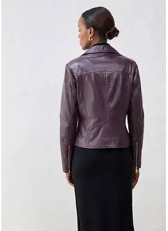 Motorkářská bunda z napa jehnětiny, bonprix