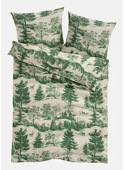 Souprava povlečení s lesní krajinou, bonprix