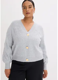 Ažurový pletený kabátek, bonprix