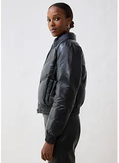 Kožená prošívaná bunda z nappa jehnětiny, bonprix