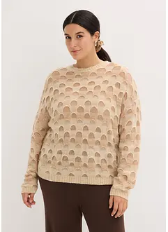 Měkký oversize svetr s vlnou a alpakou, bonprix