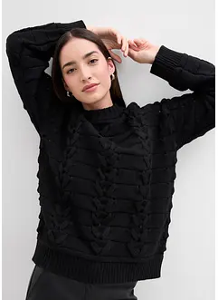 Svetr ze silnější pleteniny s copánkovým vzorem, bonprix