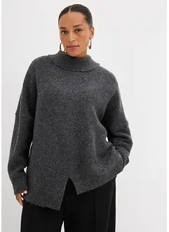 Svetr s asymetrickým spodním lemem a s podílem vlny, bonprix