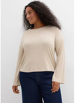 Oversize tričko ze splývavé směsi viskózy a elastanu, bonprix