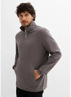 Mikina s praktickými kapsami a rovným spodním okrajem, z čisté organické bavlny, bonprix