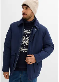 Vatovaná zimní bunda s manšestrovým límcem, bonprix