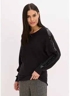 Svetr z jemné pleteniny s flitry, bonprix