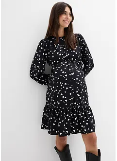 Těhotenské a kojicí šaty z čisté viskózy, s roztomilým potiskem srdíček, bonprix