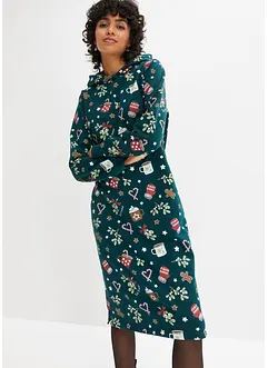 Mikinové šaty s vánočním motivem, bonprix