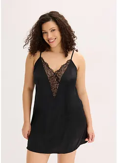 Saténové negližé s třpytivou přízí, bonprix