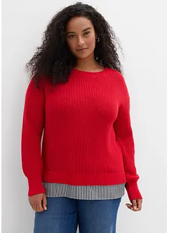 Svetr s halenkovou vsadkou, bonprix