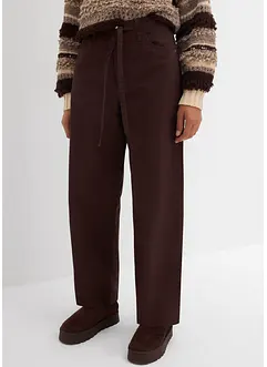 Keprové kalhoty z čisté bavlny, bonprix