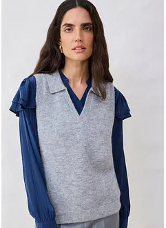 Svetr bez rukávů s vlnou alpaka, bonprix