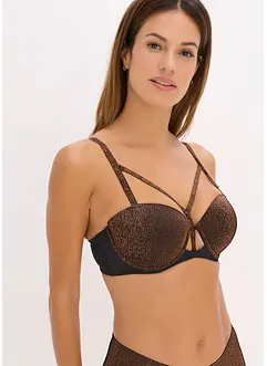 Balkonetová podprsenka z třpytivého materiálu, bonprix