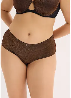 Maxi brazilské kalhotky z třpytivého materiálu, bonprix