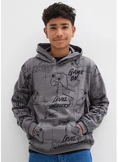 Mikina s kapucí, z měkké bavlněné směsi, bonprix