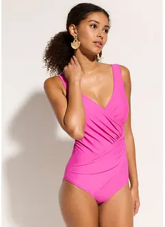 Stahovací jednodílné plavky, střední tvarující efekt, se zavinovacím vzhledem, bonprix