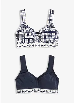 Podprsenka bez kostic, s bavlnou (2 ks v balení), bonprix