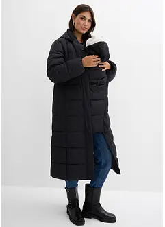 Hřejivý těhotenský kabát s nabíranými rukávy a vsadkou na nošení 2 v 1, bonprix