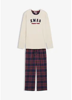 Pyžamo s flanelovými kalhotami, z měkké bavlny, s dárkovou taškou, bonprix