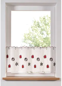 Vitrážková záclona s vánoční výšivkou, bonprix
