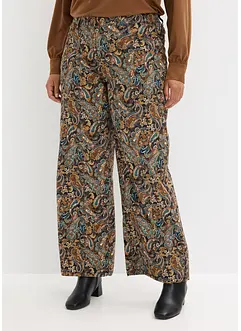 Strečové kalhoty Wide Leg, s bavlnou, bonprix