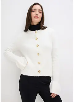 Pletený kabátek s ozdobnými knoflíky, bonprix