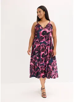 Midi šaty z lesklého sametu, bonprix