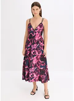 Midi šaty z lesklého sametu, bonprix