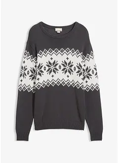 Svetr s norským vzorem, z čisté bavlny, bonprix