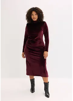 Midi šaty z měkkého sametu, bonprix