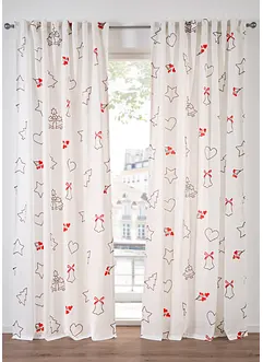 Záclona s vánočním vzorem (1 ks v balení), bonprix