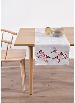 Běhoun na stůl, se zimními ptáčky, bonprix