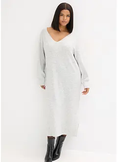 Oversize pletené šaty v délce midi, bonprix