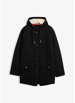 Zimní parka s kapucí z medvídkového flísu, bonprix